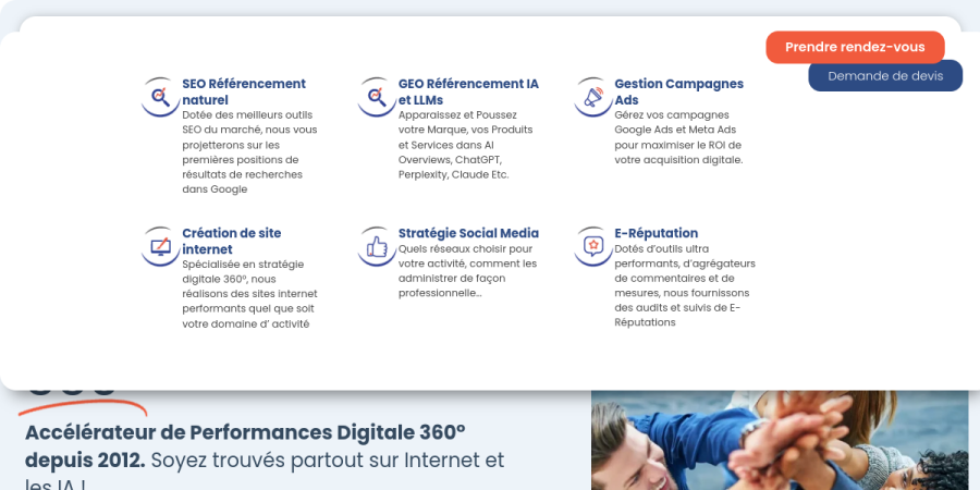 Aperçu du site Optimize 360
