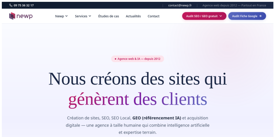 Aperçu du site Kévin Papot — NEWP