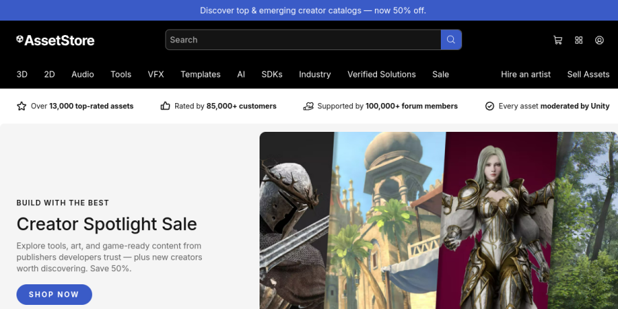 Preview of Unity Asset Store