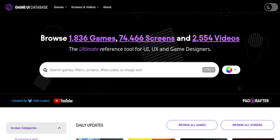 Preview of Game UI Database