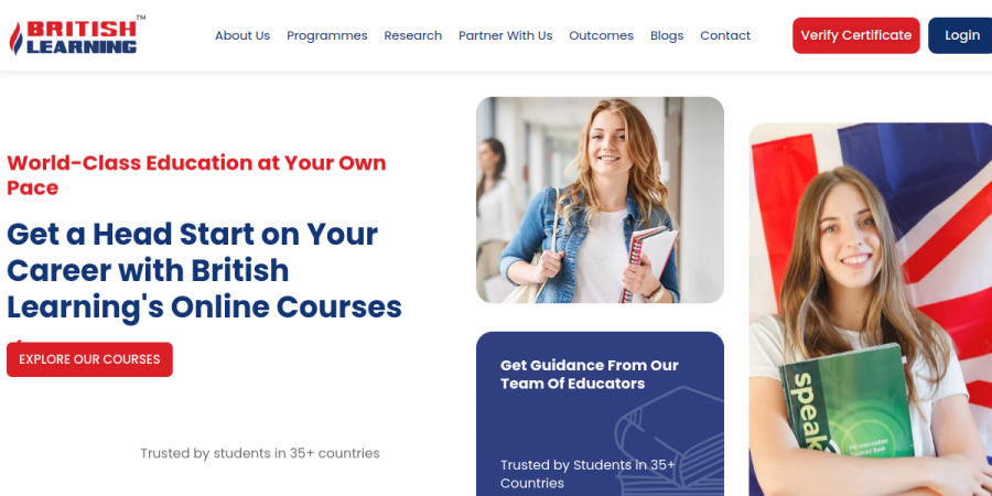 British Learning website preview