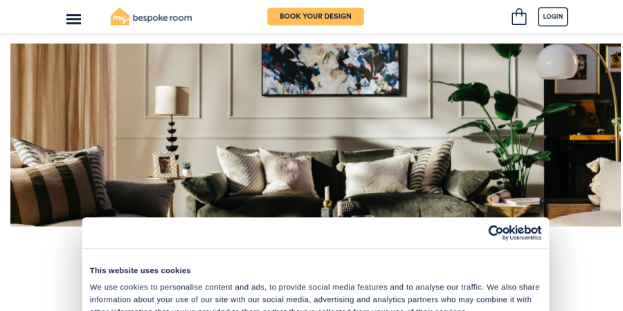 Screenshot of My Bespoke Room lead magnet landing page for Interior Design Guide