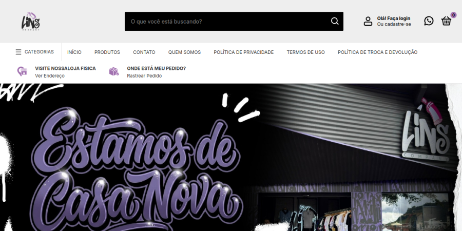 Preview do site Lins Company