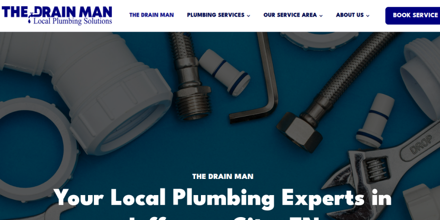 The Drain Man Plumbing website preview