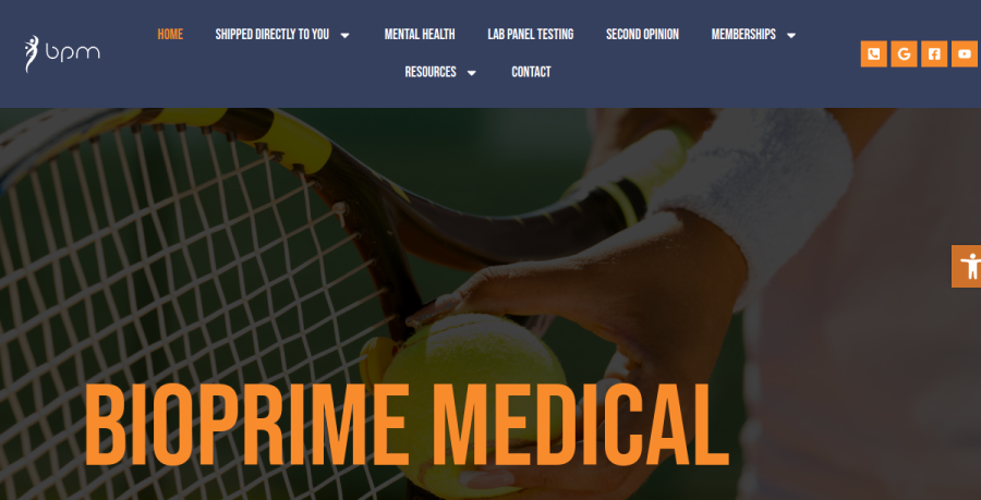 Screenshot of Dr. Bradley Noon | BioPrime Medical website