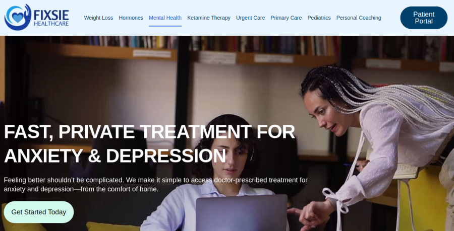 Screenshot of Fixsie Healthcare website