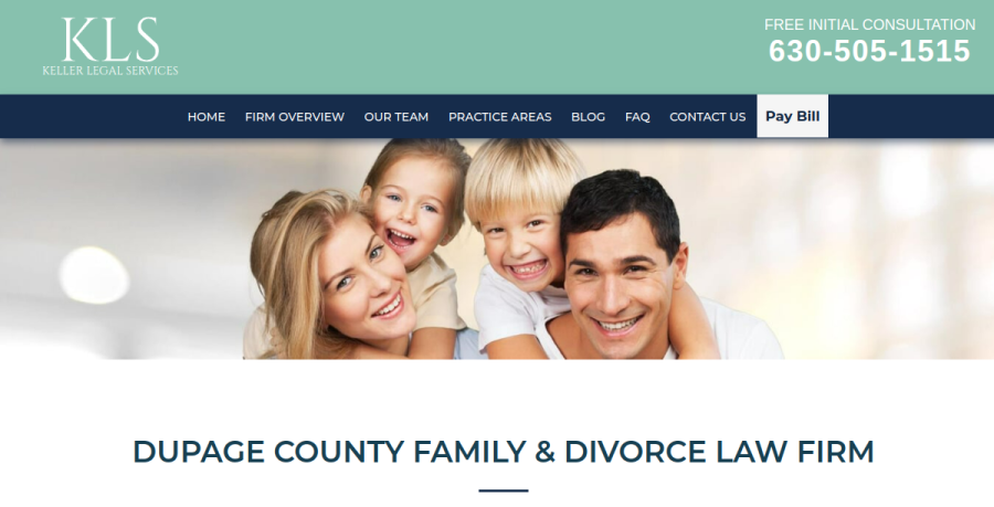 Screenshot of Keller Legal Services website