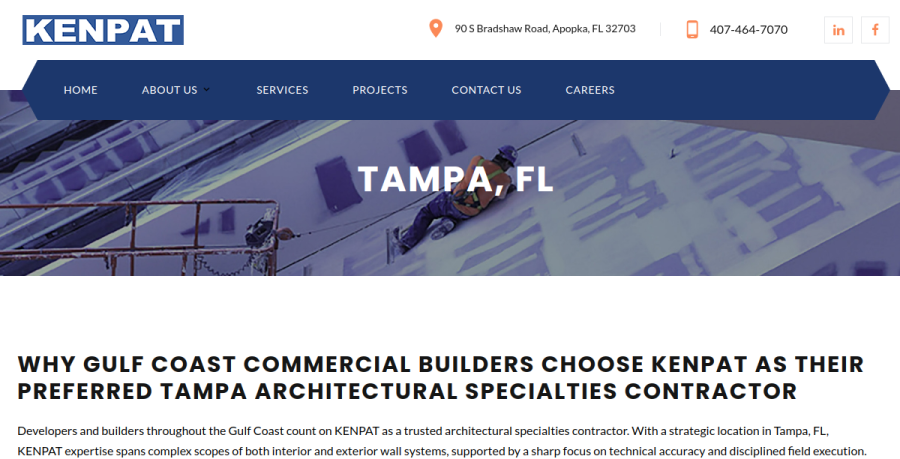 Screenshot of KENPAT website
