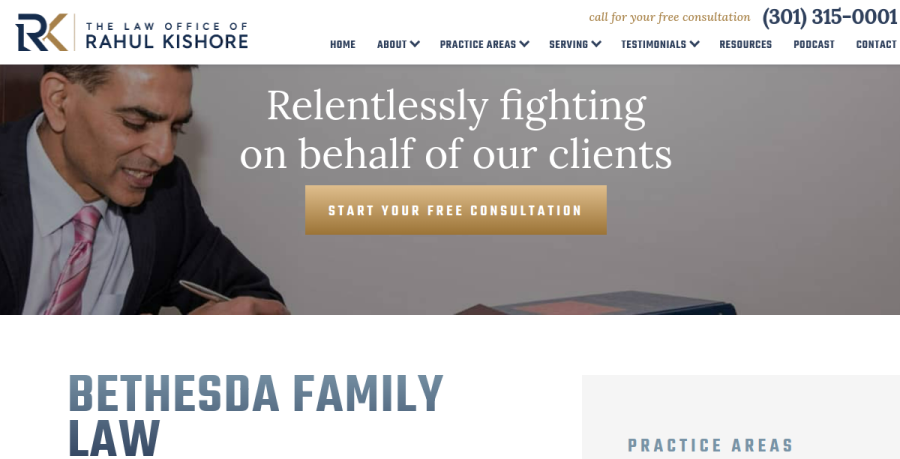 Screenshot of Shah & Kishore website