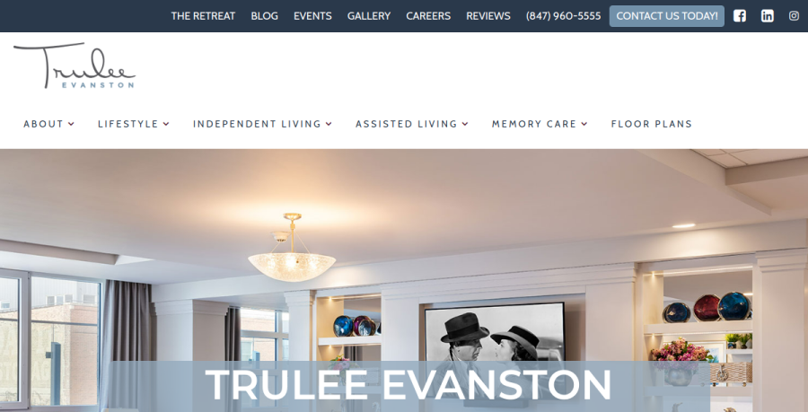 Screenshot of Trulee Evanston website