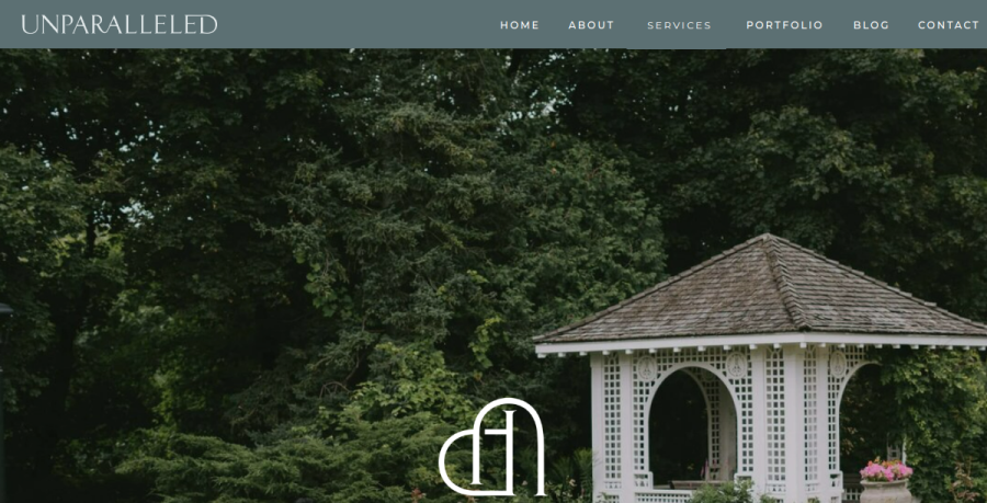 Screenshot of Unparalleled Wedding & Events website