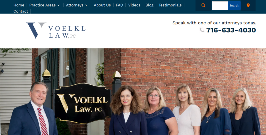 Screenshot of Voelkl Law PC website