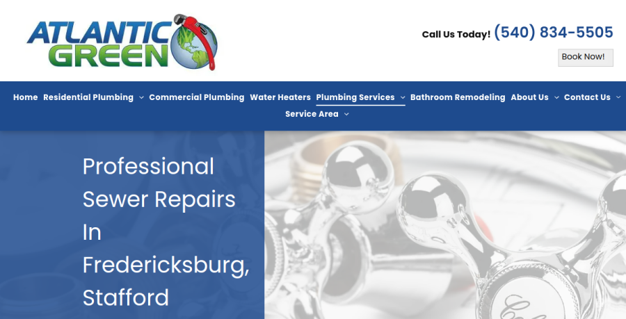 Screenshot of Atlantic Green LLC website