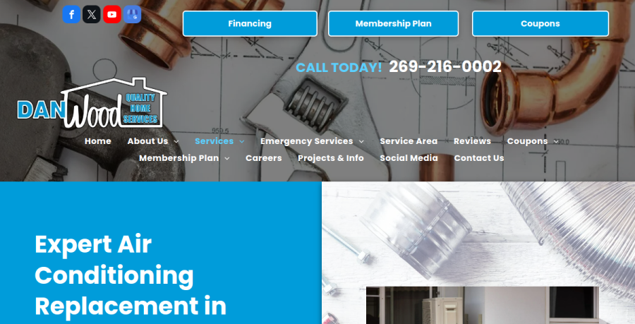 Screenshot of Dan Wood Company website