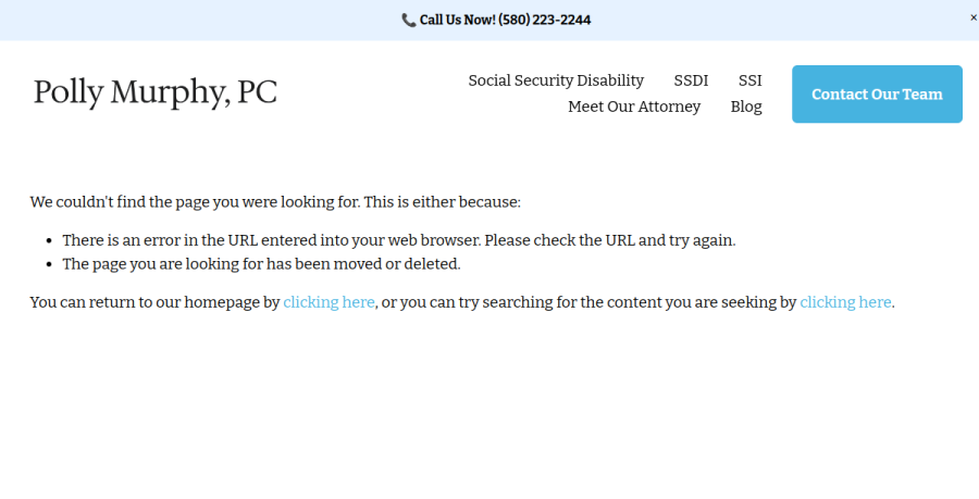 Screenshot of Polly Murphy PC website