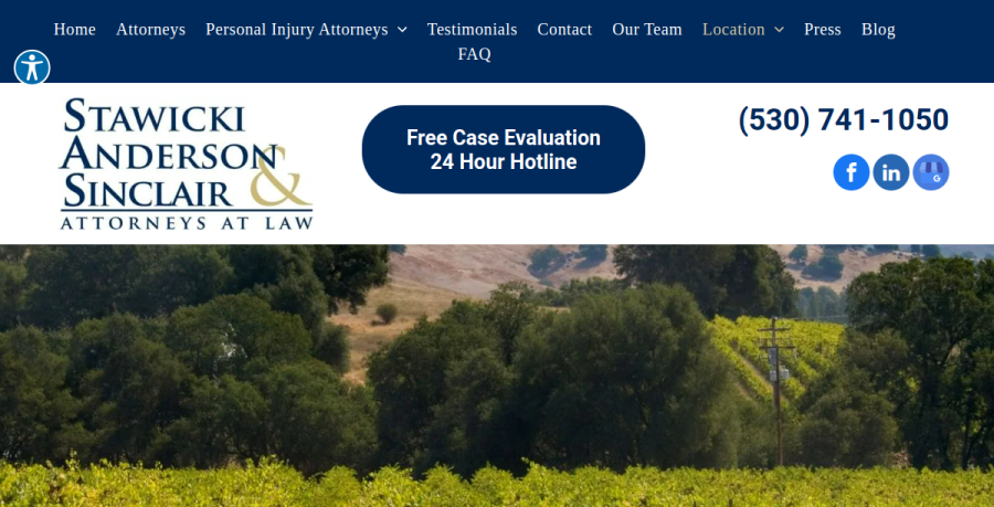 Screenshot of Stawicki Anderson & Sinclair website