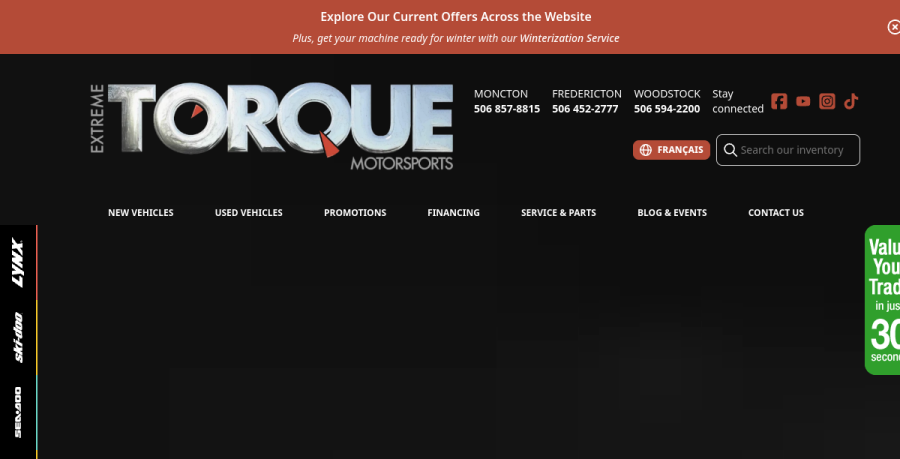 Screenshot of Extreme Torque Motorsports Hanwell website