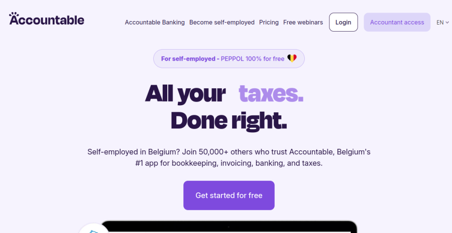 Accountable website screenshot