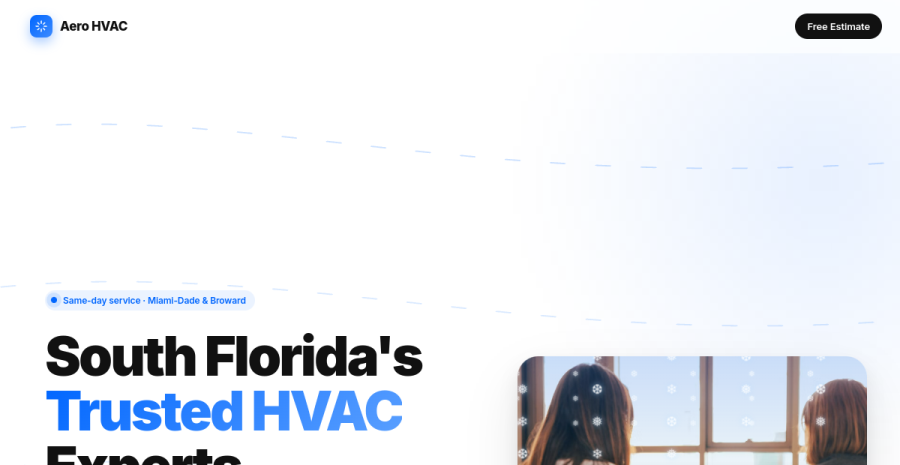 Live website built by Optic Vault Marketing — working scheduler and instant estimator