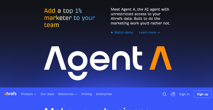 Ahrefs website screenshot