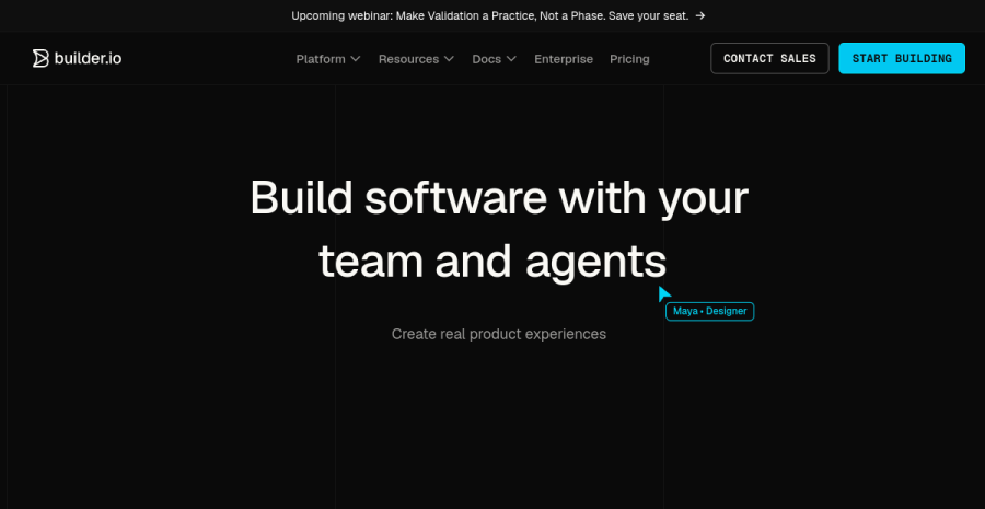 Builder.io Fusion website screenshot