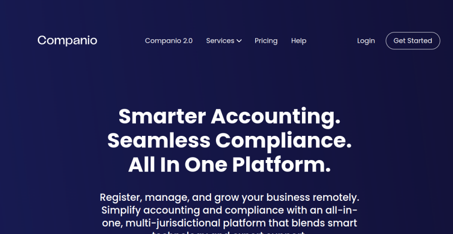 Companio website screenshot
