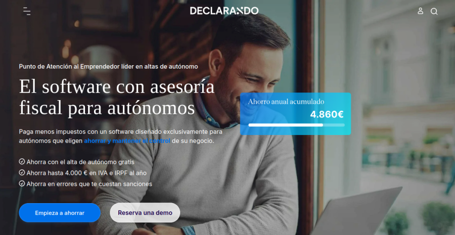 Declarando website screenshot
