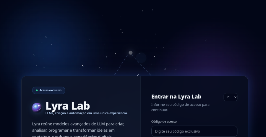 Prévia da plataforma Lyra Lab