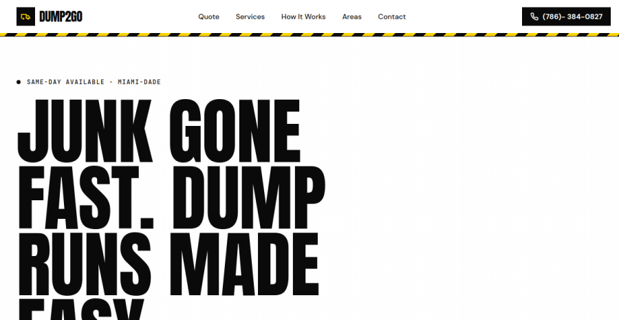 Live contractor website built by Optic Vault Marketing