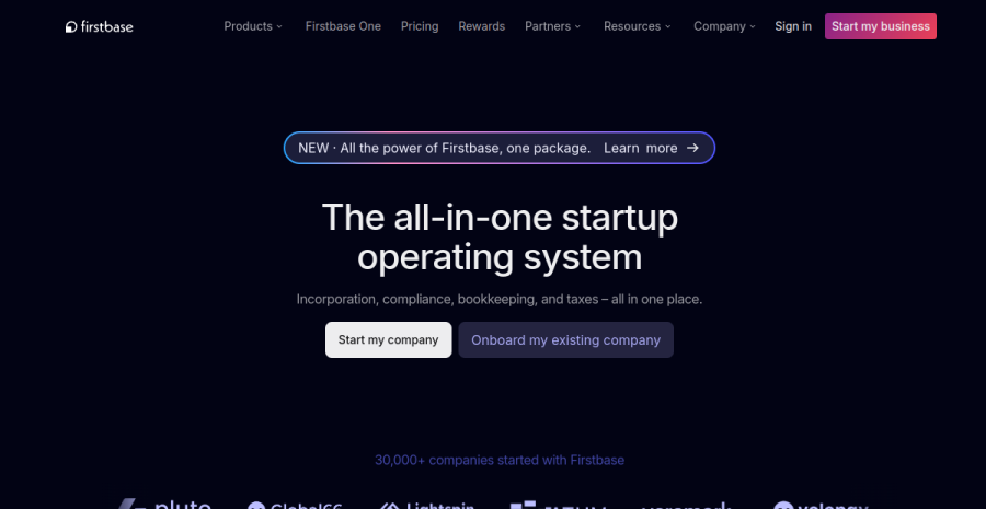 Firstbase website screenshot