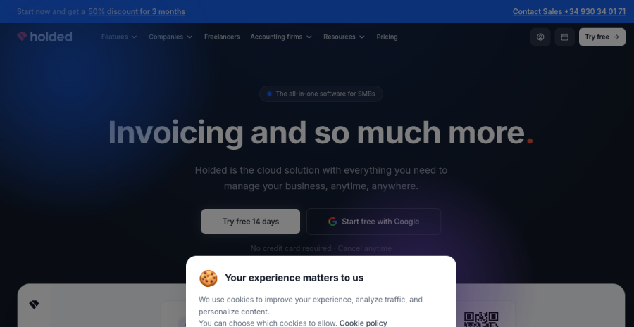 Holded website screenshot