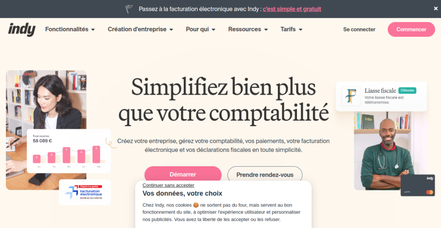 Indy website screenshot
