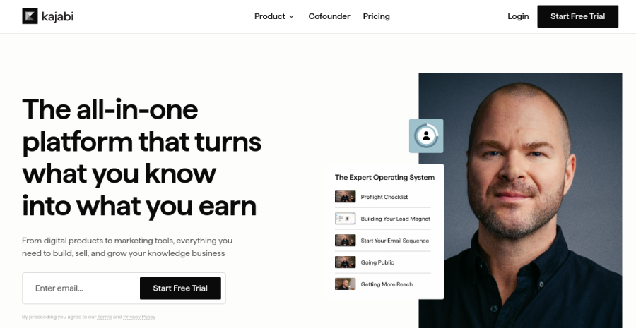 Kajabi website screenshot