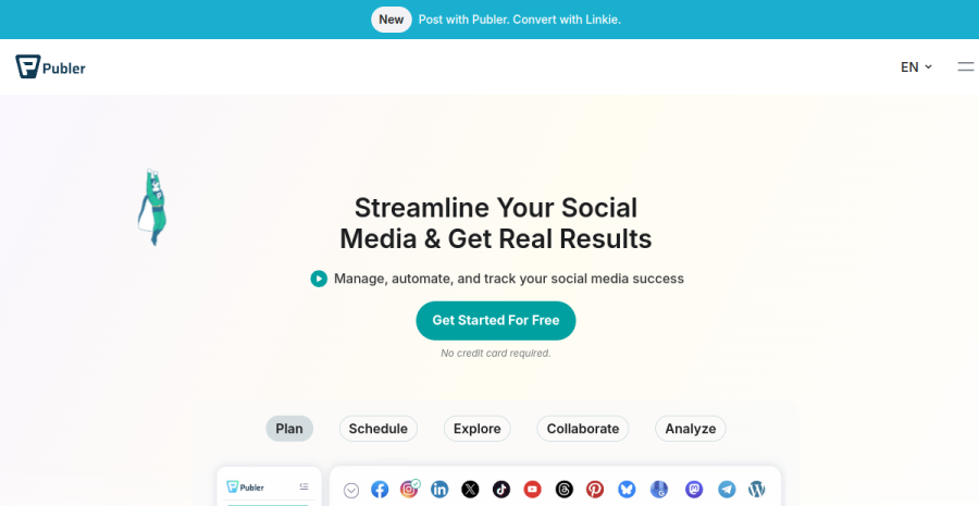 Publer website screenshot