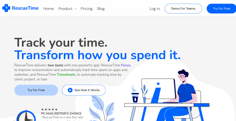 RescueTime website screenshot