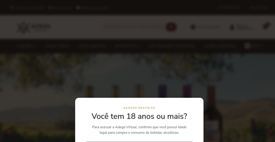 Captura do site www.adegavirtual.com