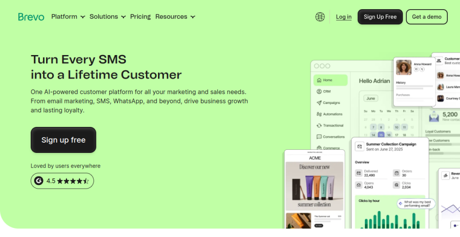 Brevo website screenshot