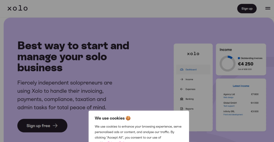 Xolo website screenshot