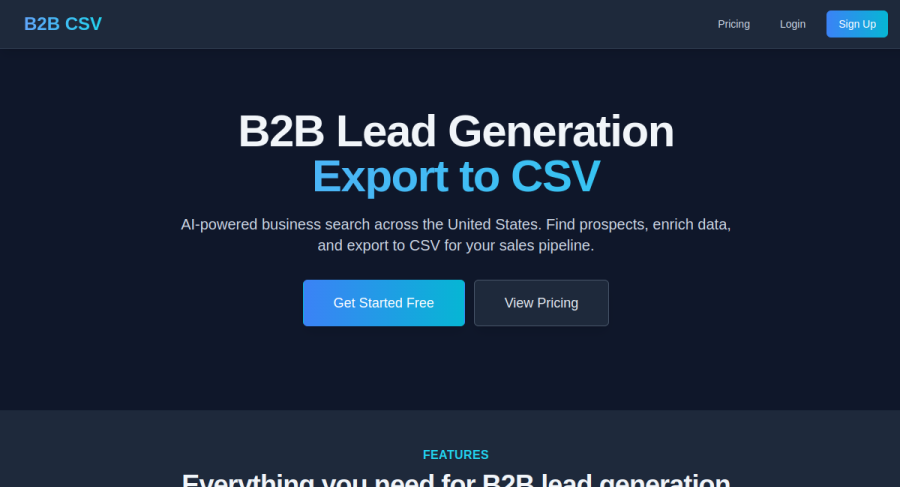 Preview of B2BCSV