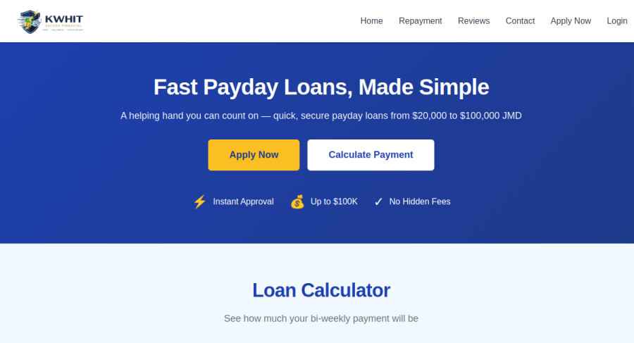KWHIT Secure Financial — website by Ezy Web Pro