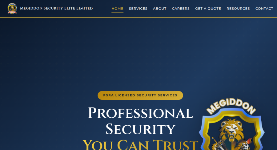 Megiddon Security — website by Ezy Web Pro