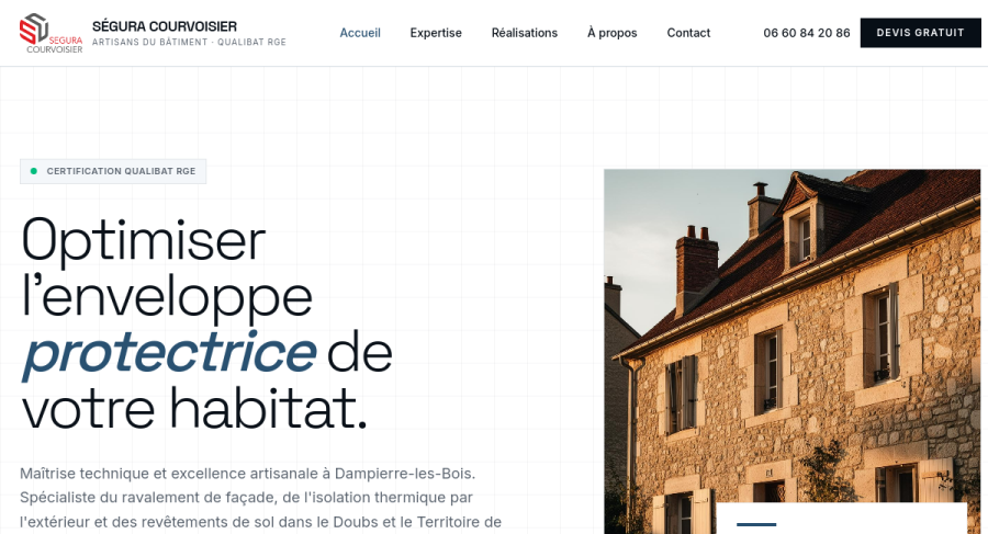 Capture du site Segura-Courvoisier