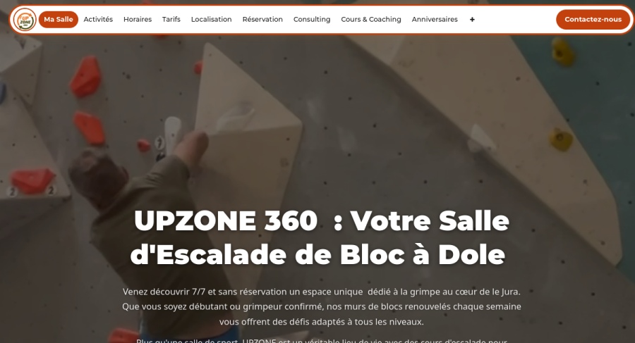 Capture du site Upzone 360 Dole