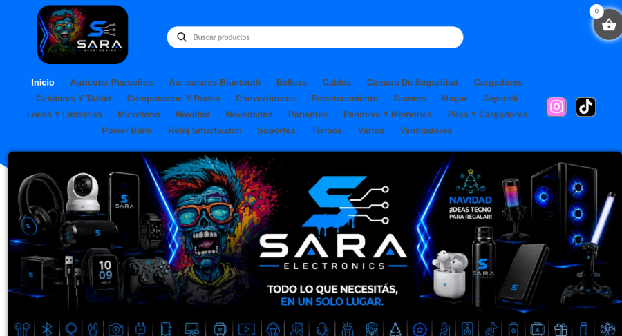 Captura del sitio Zombie Electronics