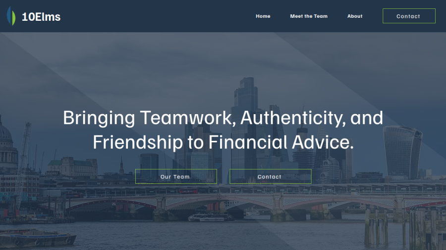 Screenshot of the 10elms LLP website