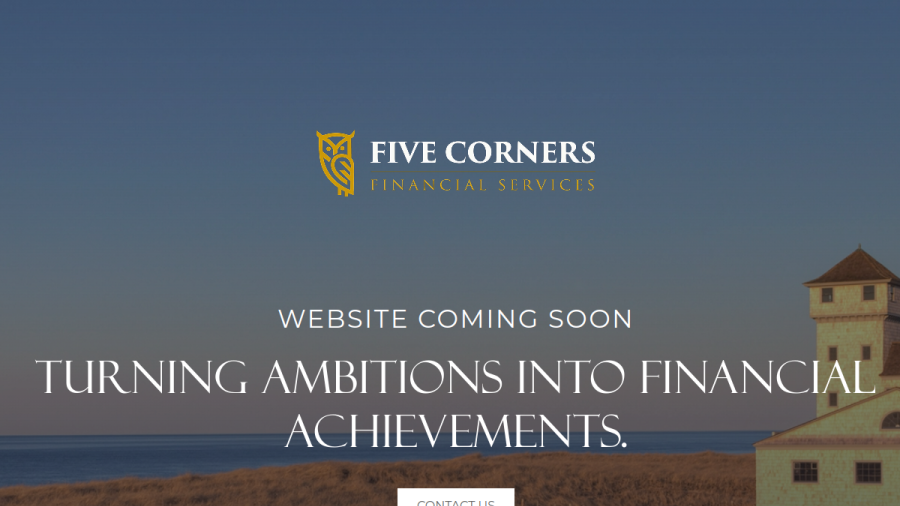 Screenshot of the Five Corners Financial Services website
