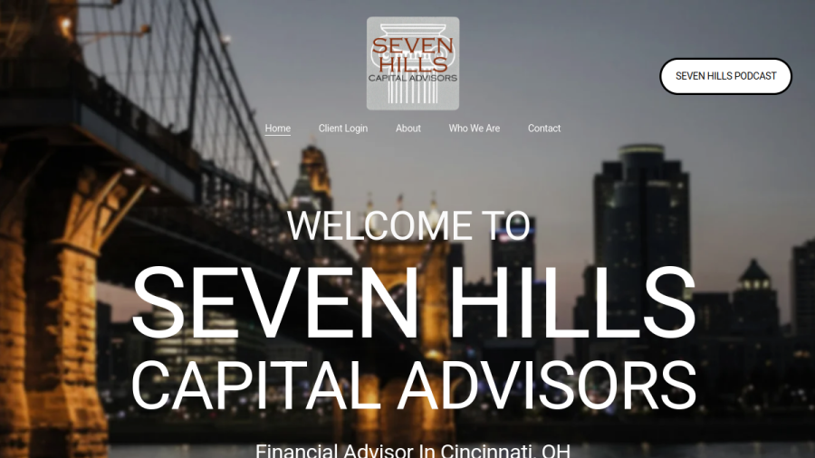 Screenshot of the Seven Hills Capital Advisors website