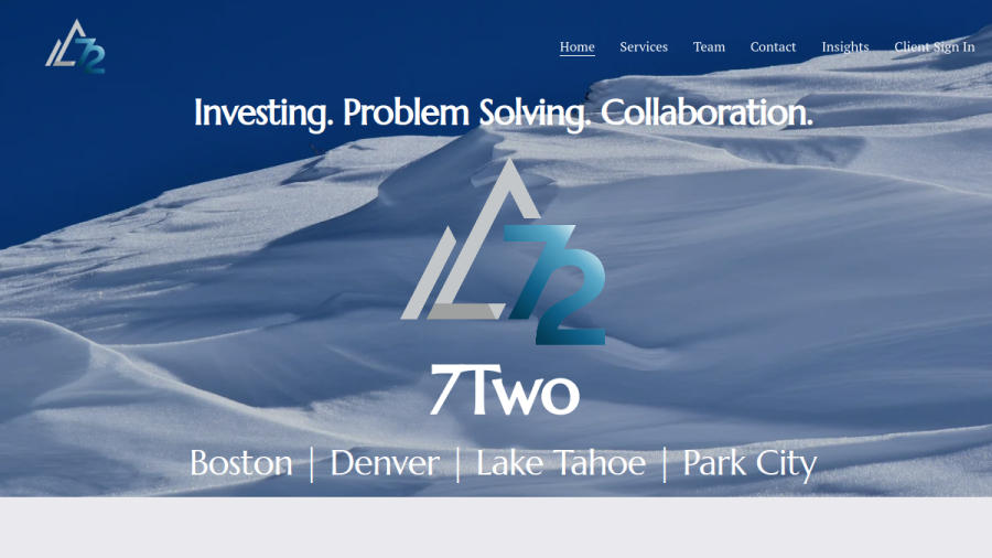 Screenshot of the 7two website