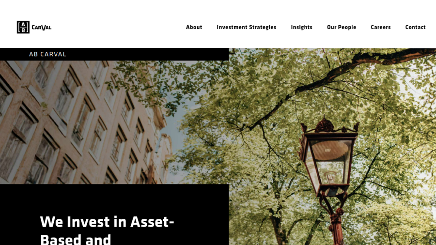 Screenshot of the Carval Clo Management LLC website