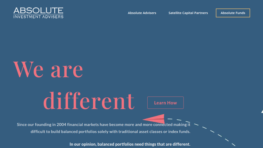 Screenshot of the Absolute Investment Advisers, LLC website